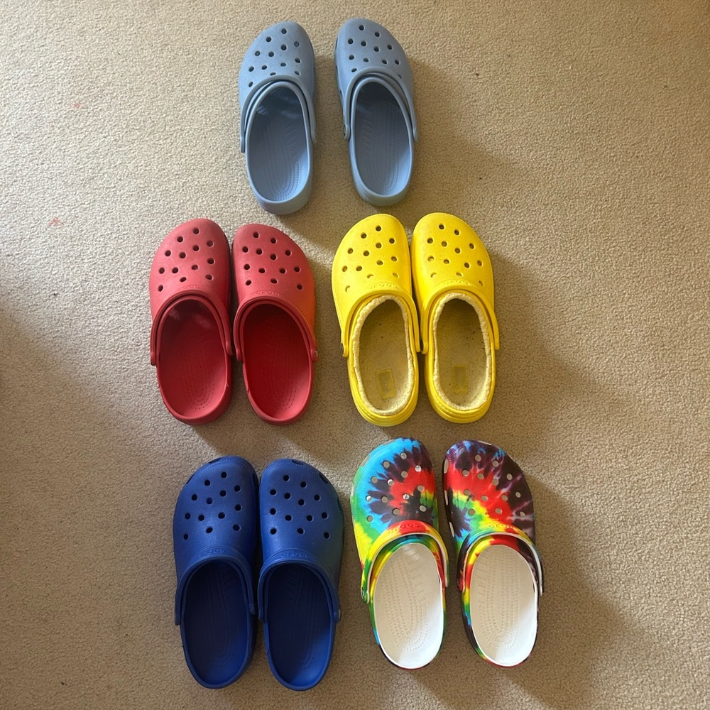 5 pair Croc shoe collection